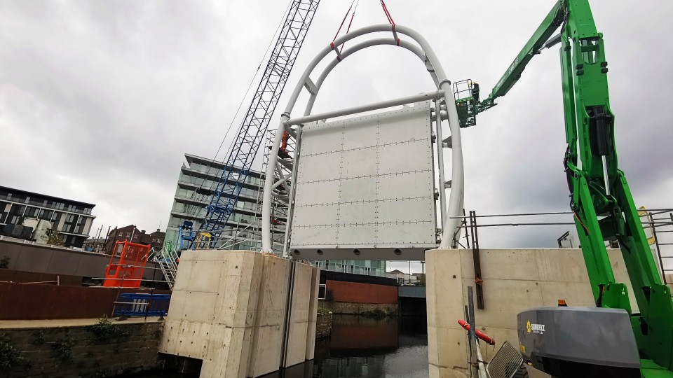 Forge Island flood barrier